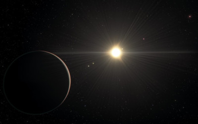 Vue d'artiste du système planétaire TOI-178