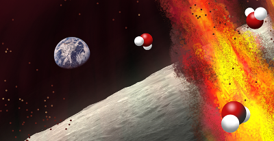Présene de molécules d'eau dans le magma lunaire