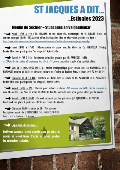 Affiche des estivales 2023 de Saint-Jacques-en-Valgaudemar