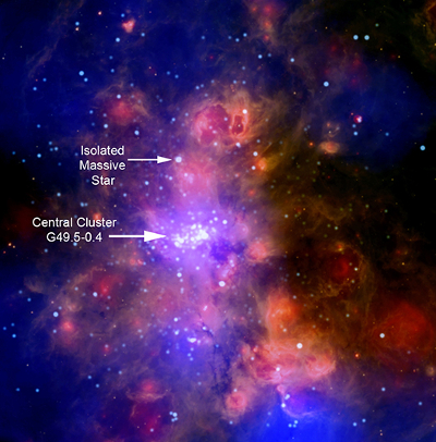 Un nuage moléculaire géant observé par Chandra