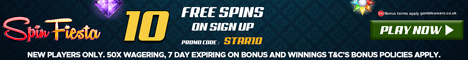 Spin Fiesta Casino 10 Free Spins no deposit bonus